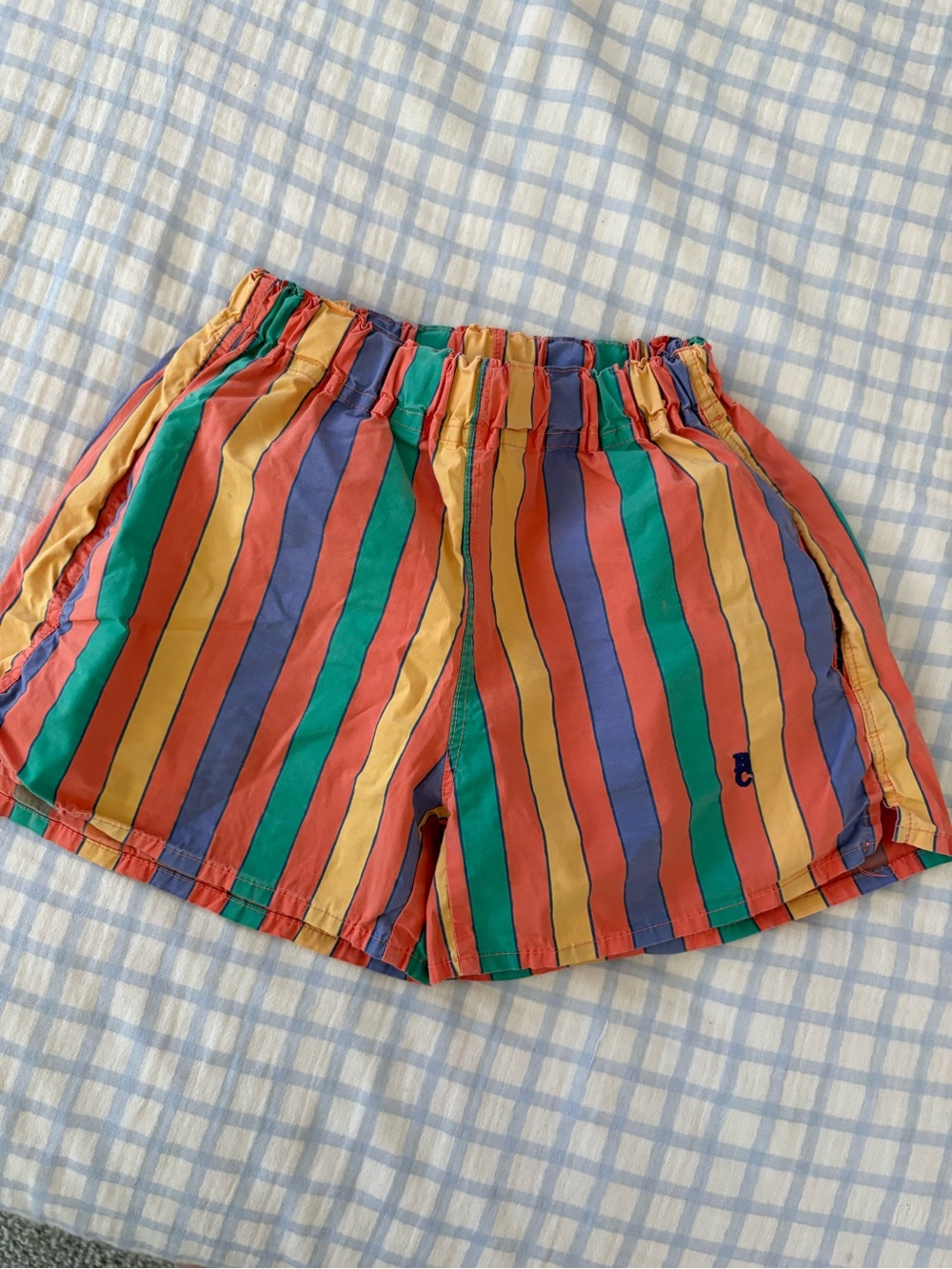 Bobo Choses multi-colour striped Bermuda shorts